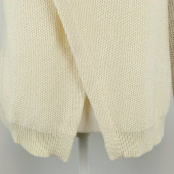 Madewell Province Women's Small Cream Tan Honeycomb Knit Crewneck Sweater - Picture 7 of 10